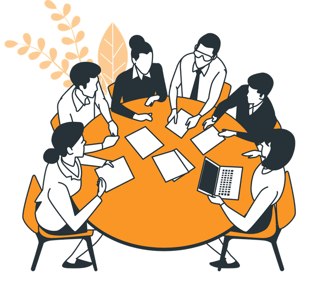 Community discussion illustration